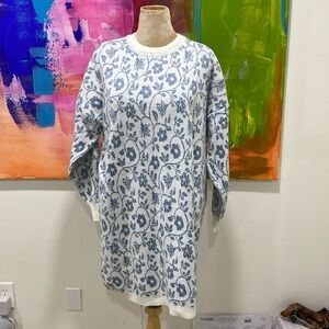 Blue And white sweater dress